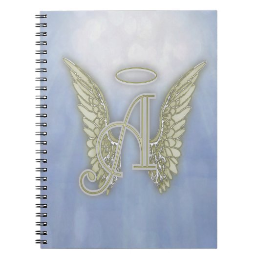 Letter A Angel Monogram Notitieboek (Voorkant)