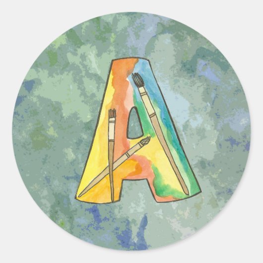 Letter A Art Sticker (Voorkant)