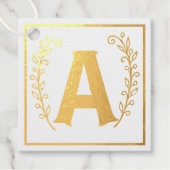 Letter A Baby alfabet blokvierkante Folie Favor Ta Bedankjes Labels (Voorkant)