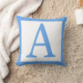 Letter A Baby Blue Border Kussen (Deken)