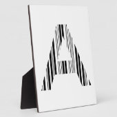 LETTER A BAR CODE Eerste Initiaal Barcodepatroon Fotoplaat (Zijkant)