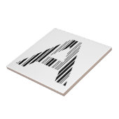 LETTER A BAR CODE Eerste Initiaal Barcodepatroon Tegeltje (Zijkant)
