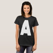 Letter A big and bold white T-shirt (Voorkant volledig)
