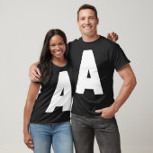 Letter A big and bold white T-shirt (Unisex)