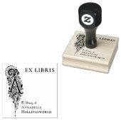 Letter A Botanische Ex Libris Boekplaat Stempel (Gestempeld)
