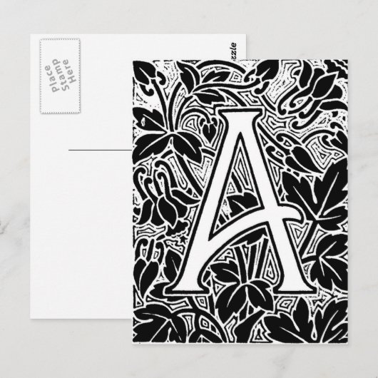  letter A Briefkaart (Voorkant / Achterkant)