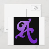 Letter A Briefkaart (Voorkant / Achterkant)
