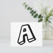 Letter "A" Briefkaart (Staand voorkant)
