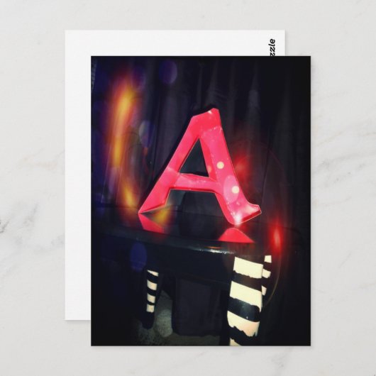 Letter "A"-Briefkaart Briefkaart (Voorkant / Achterkant)