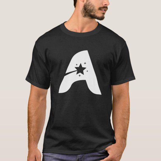 Letter A Capital Alphabet Monogram Initiaal T-shirt (Voorkant)