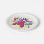 Letter A Celebration Papier Borden Papieren Bordje (Gekanteld)