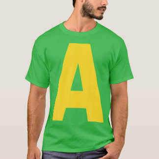 Letter A Chipmunk Kerstthanksgiving Kostuum meisje T-shirt