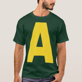 Letter A Chipmunk Kerstthanksgiving Kostuum vin T-shirt