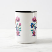 Letter A Coffee Mok – Floral Design voor Gifting (Center)