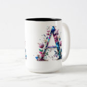 Letter A Coffee Mok – Floral Design voor Gifting (Voorkant rechts)