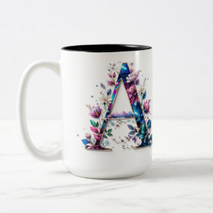 Letter A Coffee Mok – Floral Design voor Gifting