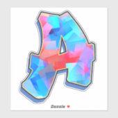Letter A -  Color Mix Sticker (Vel)