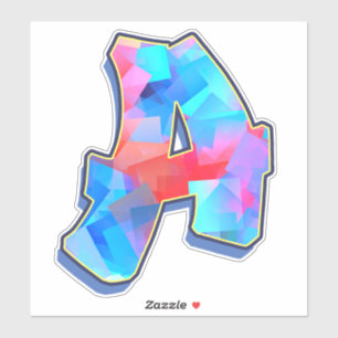 Letter A -  Color Mix Sticker