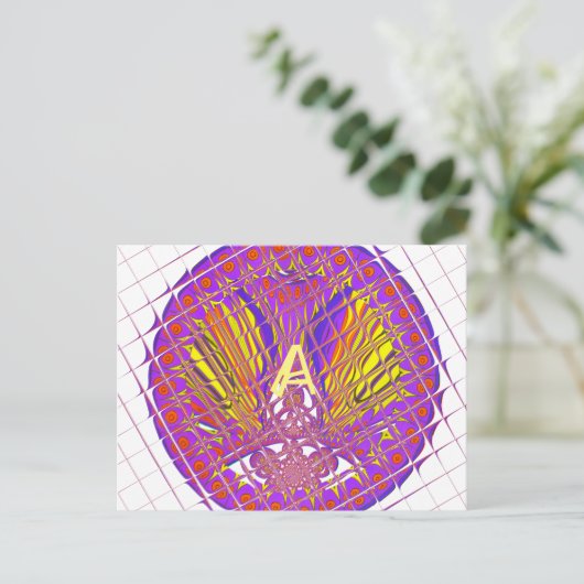 Letter A, Colorful logo-tekstontwerp Briefkaart (Staand voorkant)