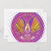 Letter A, Colorful logo-tekstontwerp Briefkaart (Voorkant / Achterkant)