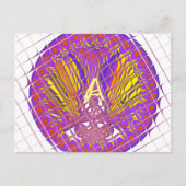 Letter A, Colorful logo-tekstontwerp Briefkaart (Voorkant)