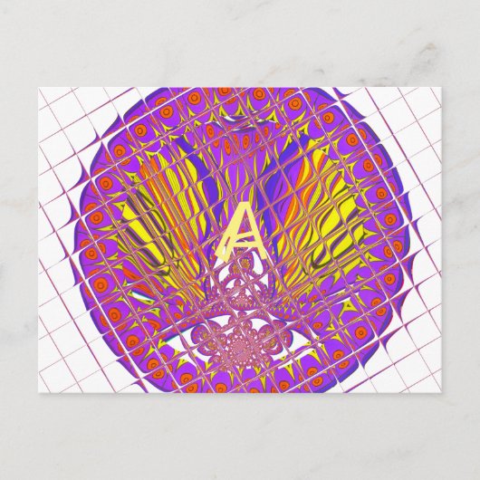 Letter A, Colorful logo-tekstontwerp Briefkaart (Voorkant)