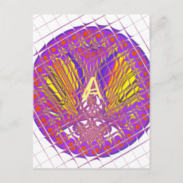 Letter A, Colorful logo-tekstontwerp Briefkaart