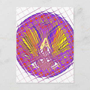 Letter A, Colorful logo-tekstontwerp Briefkaart