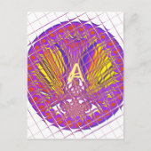 Letter A, Colorful logo-tekstontwerp Briefkaart (Voorkant)