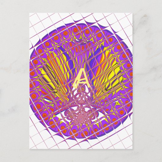 Letter A, Colorful logo-tekstontwerp Briefkaart (Voorkant)
