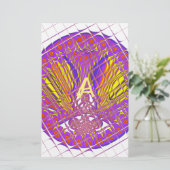 Letter A, Colorful logo-tekstontwerp Briefpapier (Staand voorkant)