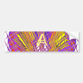 Letter A, Colorful logo-tekstontwerp Bumpersticker (Voorkant)