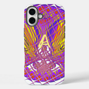 Letter A, Colorful logo-tekstontwerp iPhone 16 Plus Hoesje