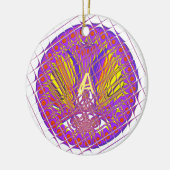 Letter A, Colorful logo-tekstontwerp Keramisch Ornament (Links)