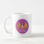 Letter A, Colorful logo-tekstontwerp Koffiemok (Links)