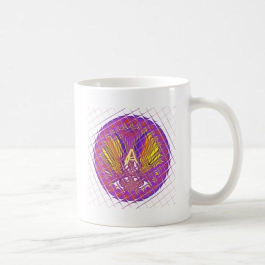 Letter A, Colorful logo-tekstontwerp Koffiemok (Rechts)