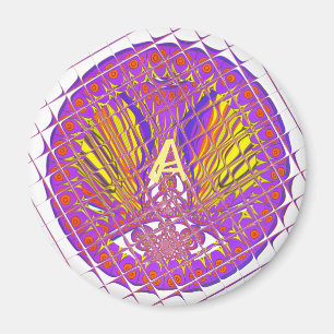 Letter A, Colorful logo-tekstontwerp Magneet