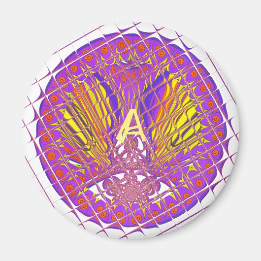 Letter A, Colorful logo-tekstontwerp Magneet (Voorkant)