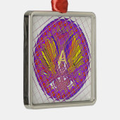 Letter A, Colorful logo-tekstontwerp Metalen Ornament (Rechts)