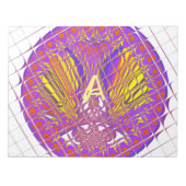 Letter A, Colorful logo-tekstontwerp Notitieblok (Voorkant)