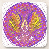 Letter A, Colorful logo-tekstontwerp Onderzetter (Voorkant)