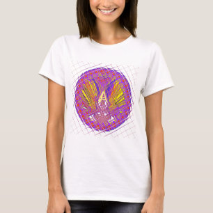 Letter A, Colorful logo-tekstontwerp T-shirt