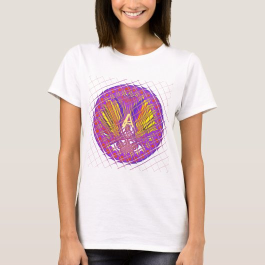 Letter A, Colorful logo-tekstontwerp T-shirt (Voorkant)