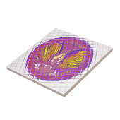 Letter A, Colorful logo-tekstontwerp Tegeltje (Zijkant)