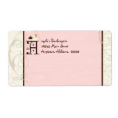 Letter A Cupcake Zakelijk adres Mailing Labels (Voorkant)