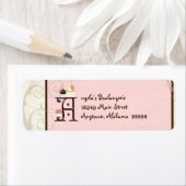 Letter A Cupcake Zakelijk adres Mailing Labels (Insitu)