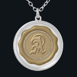 *~* Letter A Diamond GOLD Wax Seal Monogram Zilver Vergulden Ketting<br><div class="desc">Energetisch versterkte PendantDe letter "A" ziet er geweldig uit in dit GOLD WAX SEAL STAMP SILVER PLATED KETTING. SPARKLERENDE WAX SEALS / STAMPS STICKERS - Ideaal voor een speciale envelop, feestelijke feestdagen en nog veel meer. Het ontwerp is ELEGANT CLASSIC en RICH. De faux DIAMONDS geven het een mooie SPARKEL......</div>