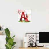 Letter A Fairy Nursery Poster - Cherry Blossoms (Thuiskantoor)