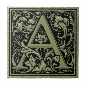 Letter A First Letter Monogram Tegeltje (Voorkant)