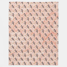 Letter A Fleece Deken